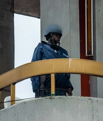 Rayam Security uniformed officer on duty