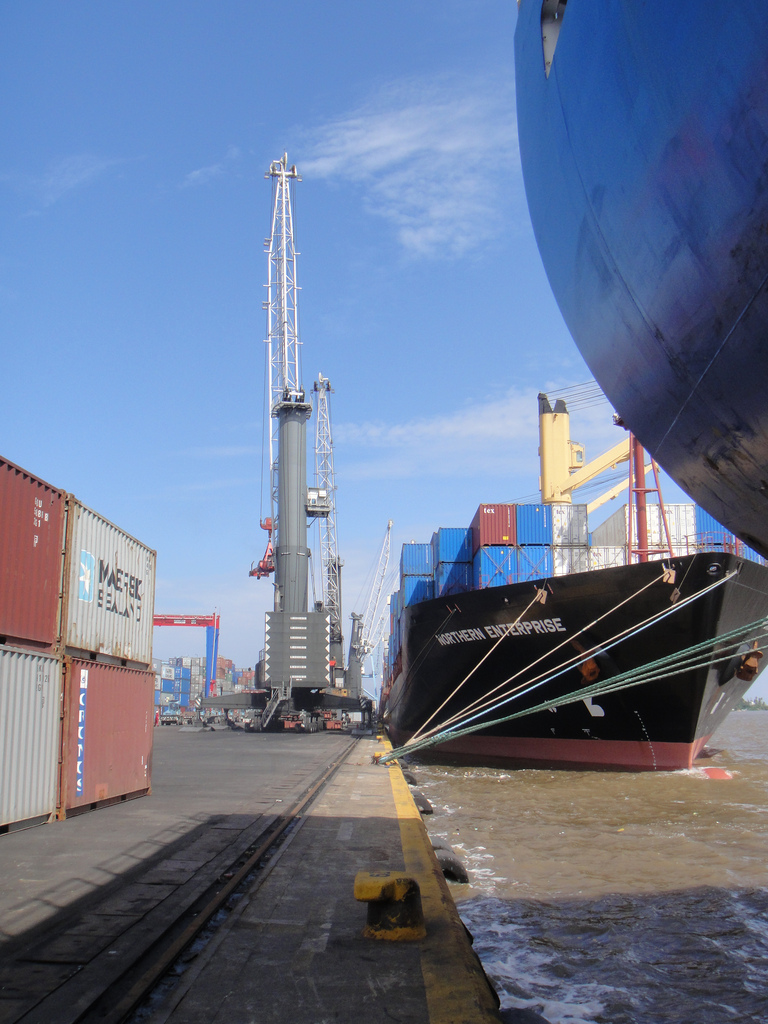 Container terminal at Apapa Port, Lagos, Nigeria